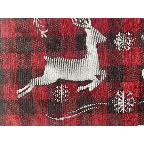 Buffalo Red Black Placemat Set of 4 Deer Snowflake Rustic Lodge Nordic Cabin NEW - Picture 3 of 6